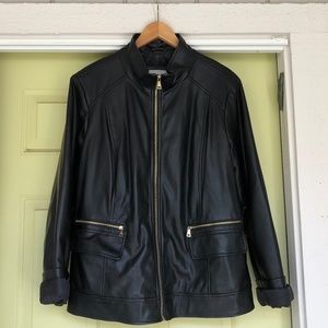Women's Cole Hahn Leather Jacket, Size 1X